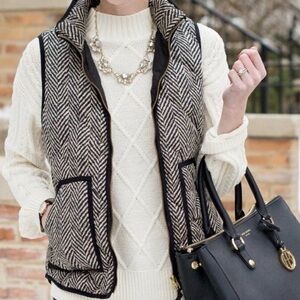 J.Crew Herringbone Puffer Vest